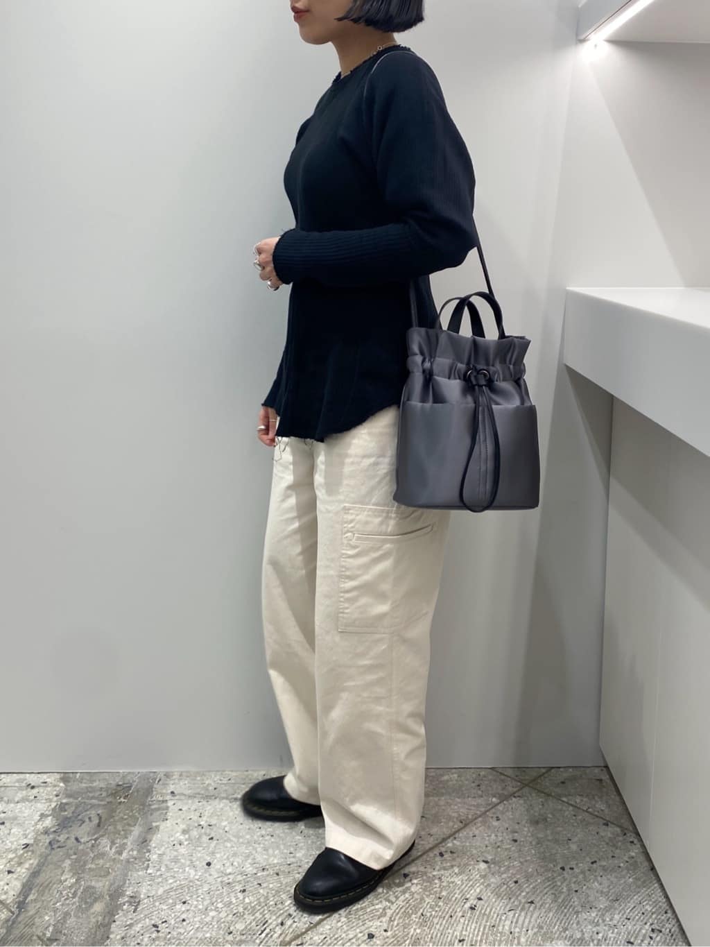Uさんの「HIROKO HAYASHI｜LUINI SATINE（ルイーニ サティーネ）ショルダーバッグ」を使ったコーディネート