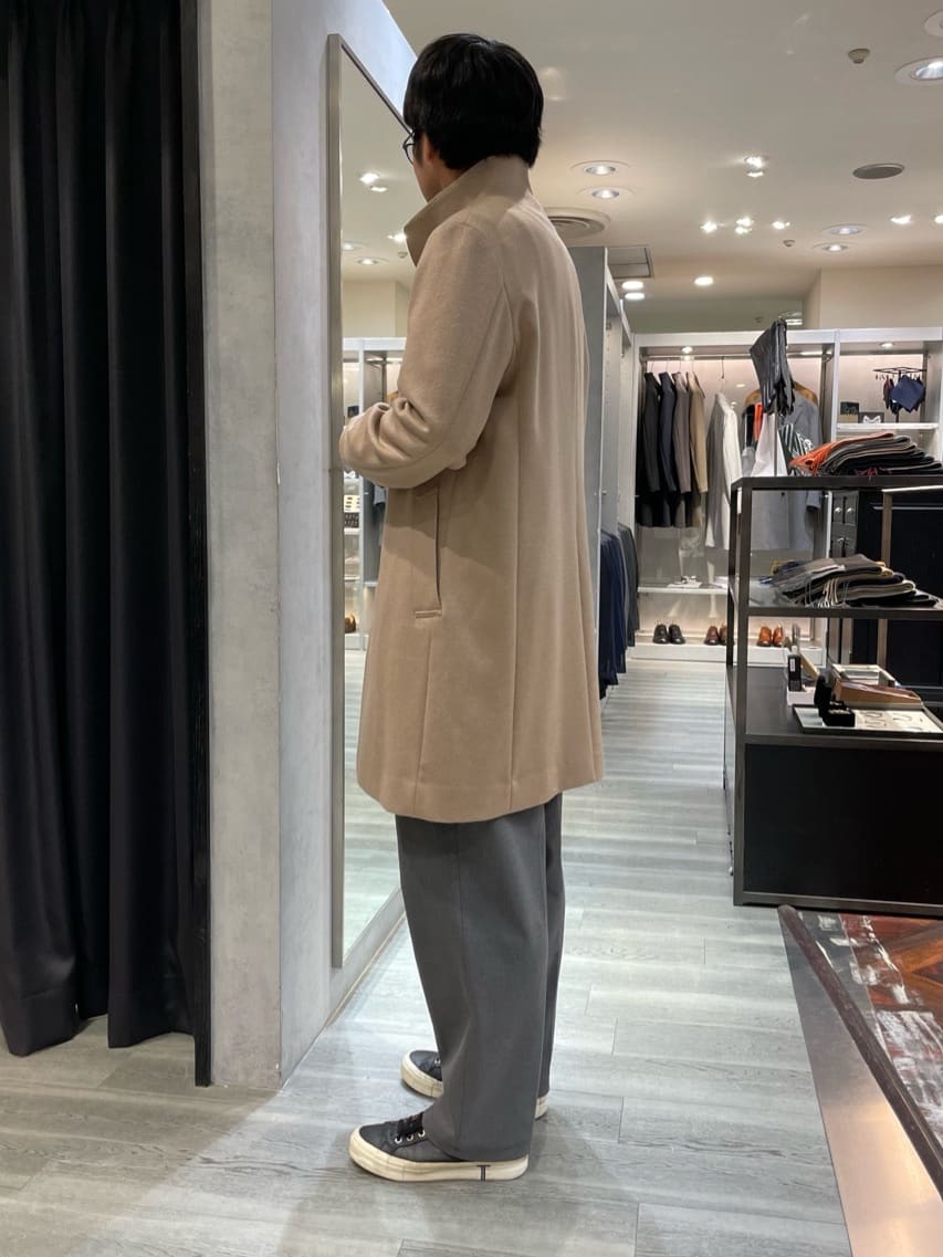 ritoさんの「TAKEO KIKUCHI｜【ウールカシミヤブレンド】ビーバー調 スタンドカラー コート」を使ったコーディネート