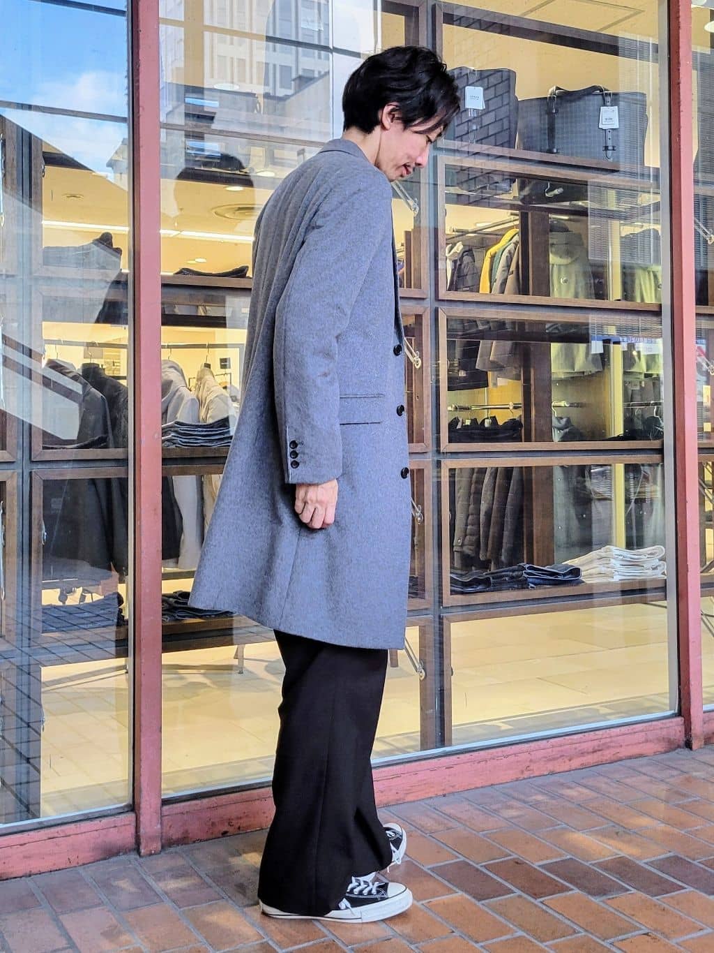 piroyaさんの「TAKEO KIKUCHI｜ウールカシミヤブレンド チェスターコート」を使ったコーディネート