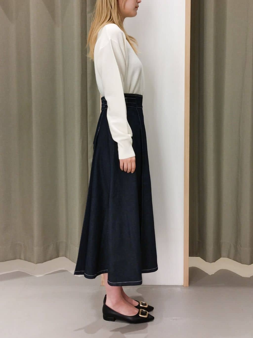 ミリさんの「THE SHOP TK｜◆【毛玉になりにくい/蓄熱性】春色_美人ガーターニット/洗える/体形カバー」を使ったコーディネート