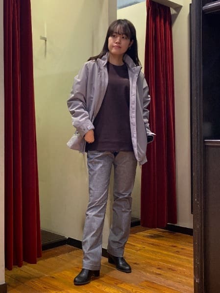 かわぴーさんの「TAKEO KIKUCHI｜【Made in JAPAN】播州織 ヘリンボン ストレート パンツ」を使ったコーディネート