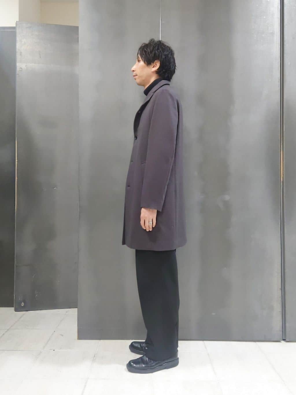 kawamuさんの「TAKEO KIKUCHI｜【ウールカシミヤブレンド】ビーバー調 スタンドカラー コート」を使ったコーディネート