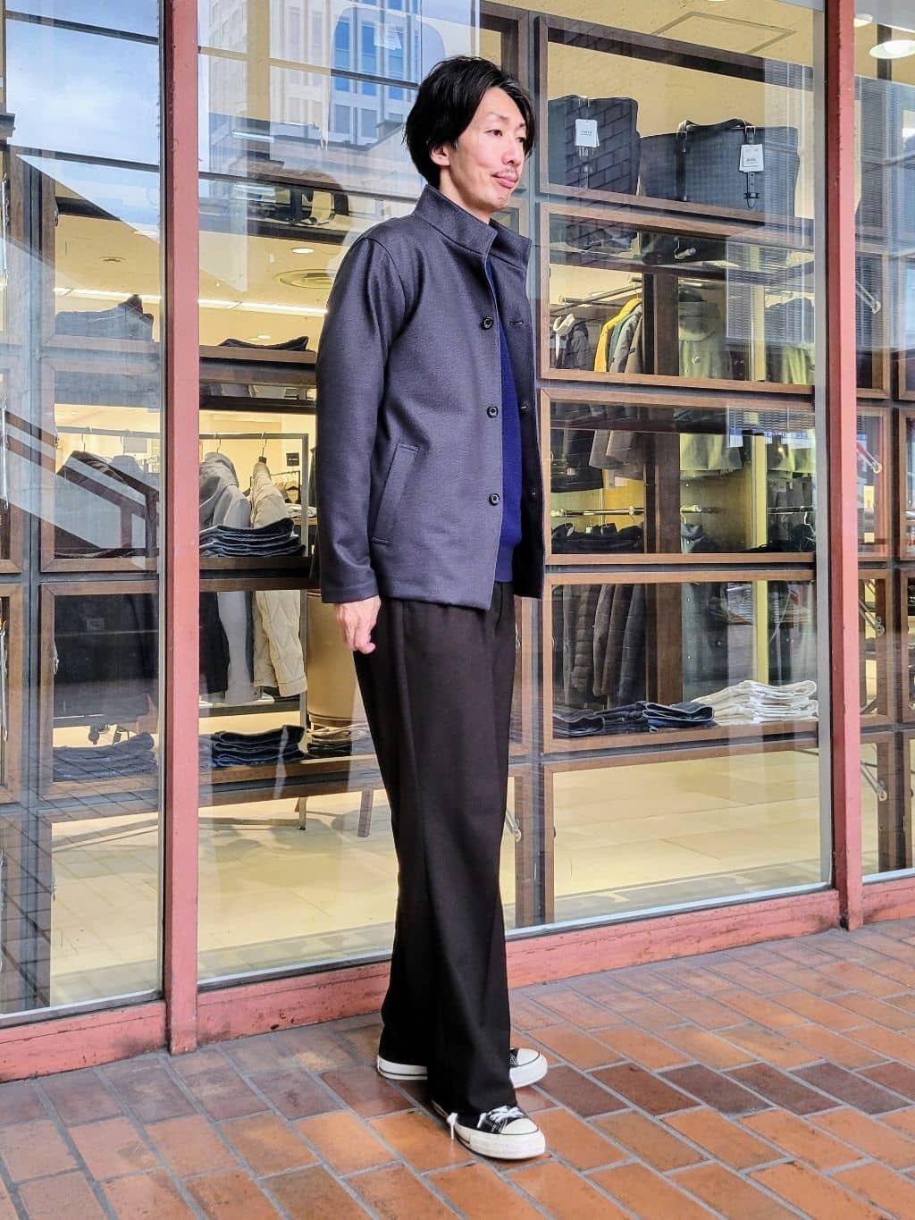 piroyaさんの「TAKEO KIKUCHI｜【DOWN FABRIC】ダウンファブリック スタンドカラーブルゾン」を使ったコーディネート