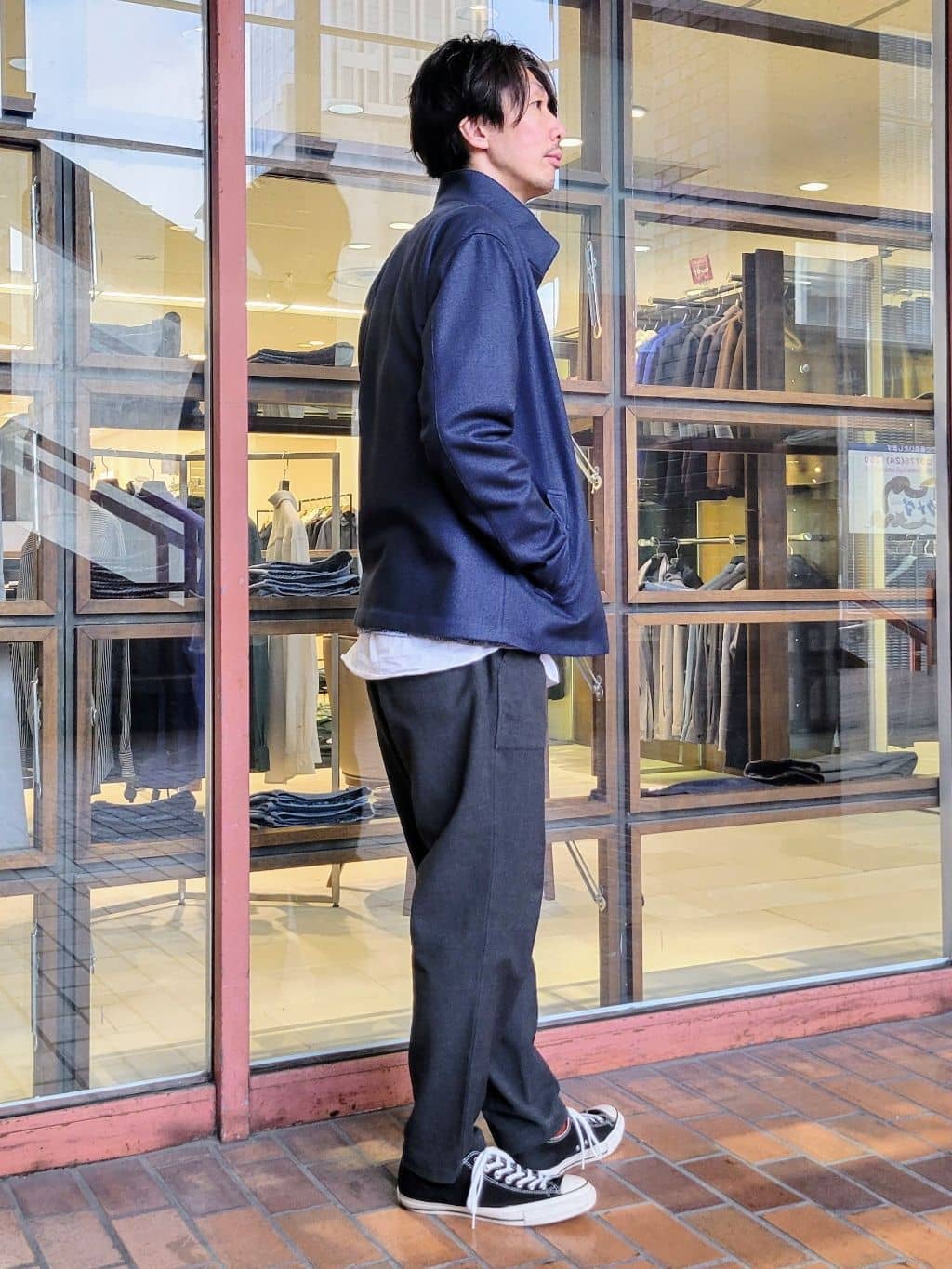 piroyaさんの「TAKEO KIKUCHI｜【DOWN FABRIC】ダウンファブリック スタンドカラーブルゾン」を使ったコーディネート