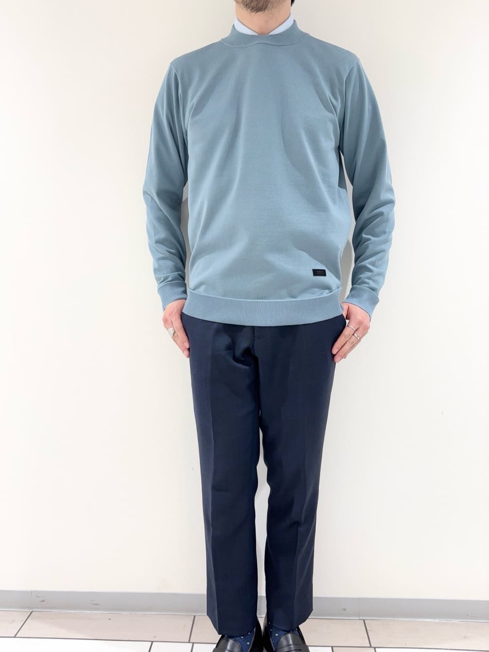及川さんの「TAKEO KIKUCHI｜◆メランジ ハニカム ストレッチ ジャケット」を使ったコーディネート