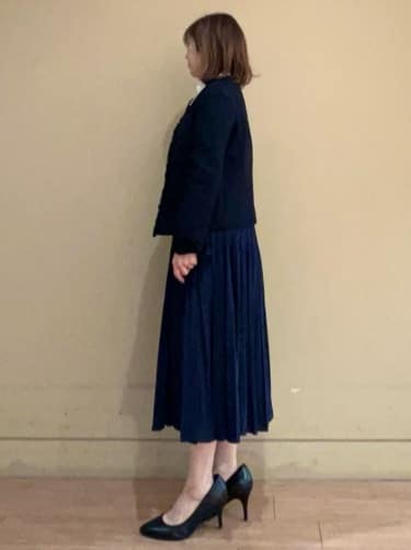 Juneさんの「UNTITLED｜◆【入卒/セレモニー/通勤】ラメツイード ノーカラージャケット」を使ったコーディネート
