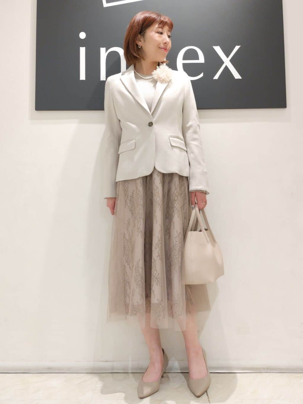 n.さんの「index｜《5色展開／XS-LLサイズ》ストレッチテーラードジャケット／セットアップ対応【イージーアイロン】」を使ったコーディネート