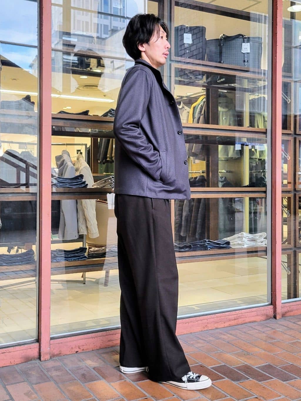 piroyaさんの「TAKEO KIKUCHI｜【DOWN FABRIC】ダウンファブリック スタンドカラーブルゾン」を使ったコーディネート