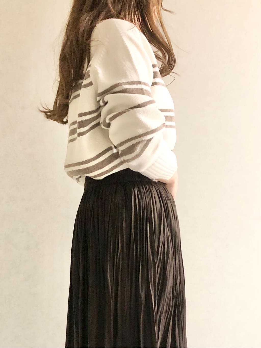 sayuさんの「UNTITLED｜◆【洗える/体型カバー】コットンウールプルオーバーニット」を使ったコーディネート