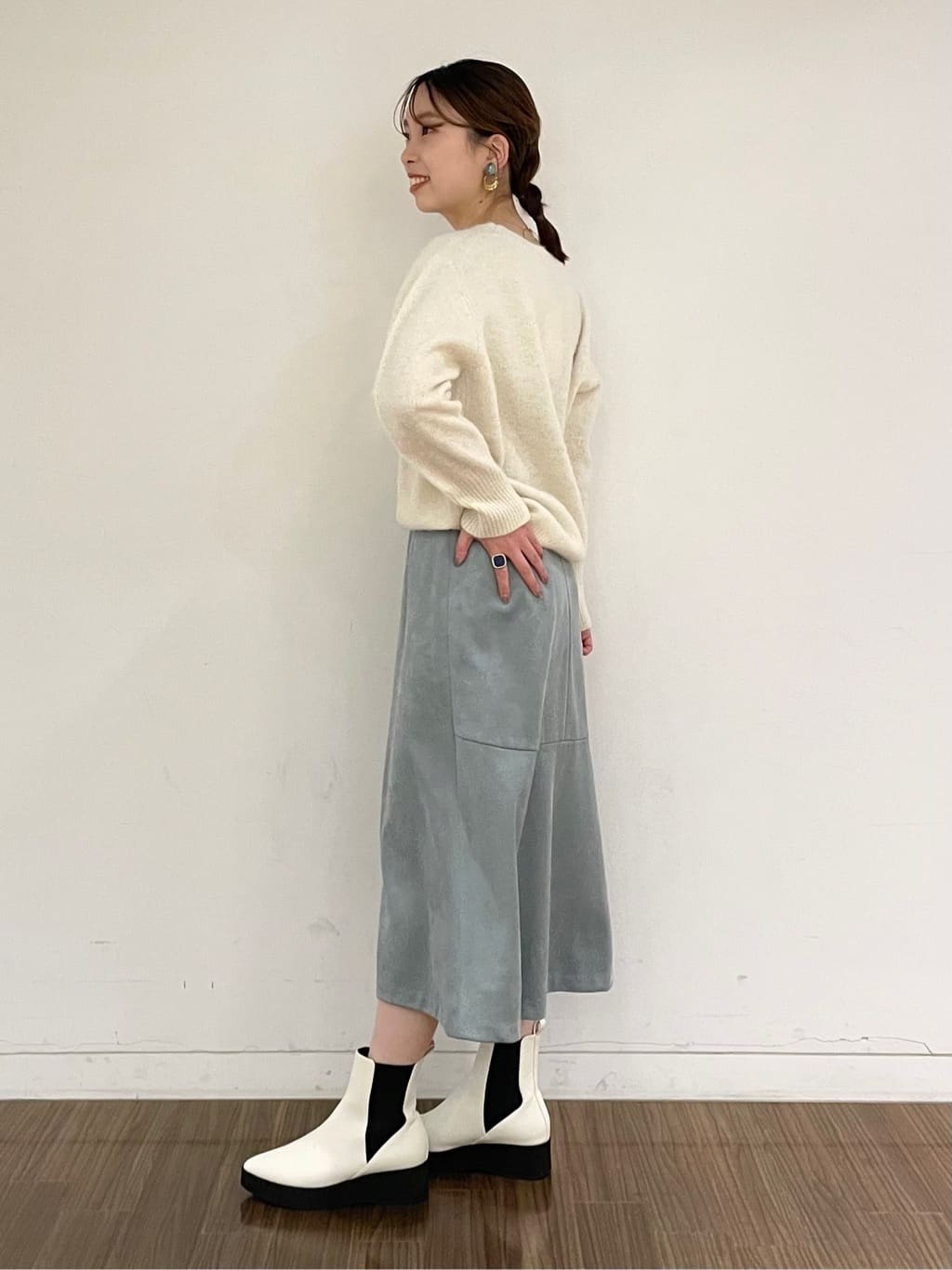 ねねさんの「INDIVI｜◆ランダム淡水パール2連ネックレス」を使ったコーディネート