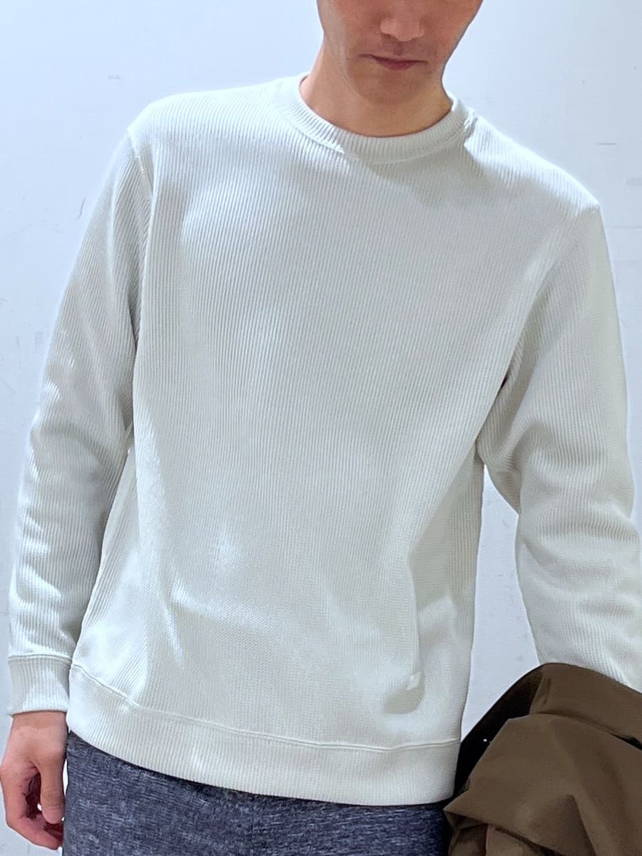 mutoさんの「TAKEO KIKUCHI｜【ONOFF対応】TRダブルニット ストレッチパンツ」を使ったコーディネート
