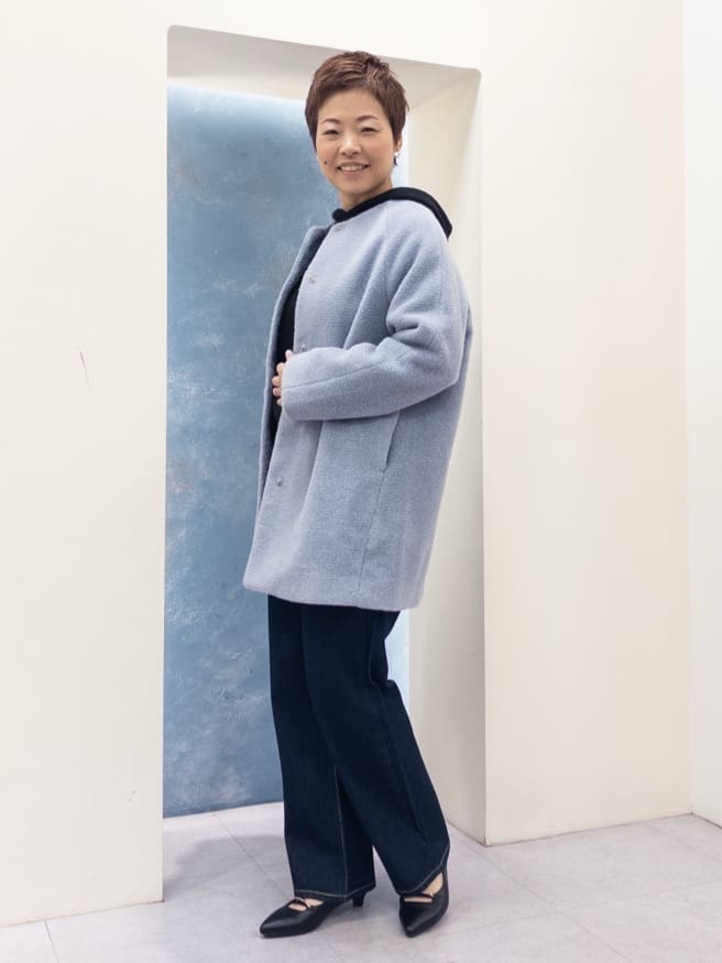シュウコさんの「grove｜【Lee&times;grove別注】STRAIGHT DENIM PANTS」を使ったコーディネート
