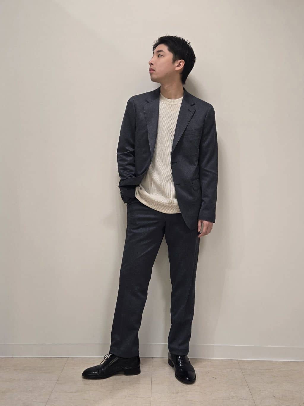 白木駆さんの「TAKEO KIKUCHI｜ストレートチップシューズ[ メンズ ビジネス シューズ 結婚式 ]」を使ったコーディネート