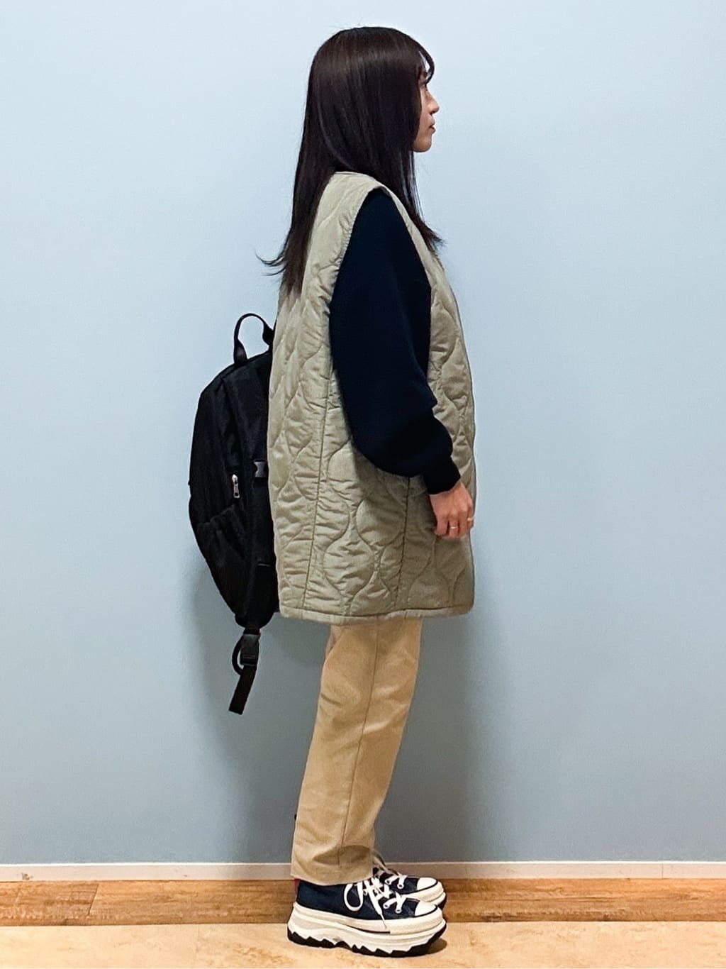 mikoさんの「SHOO･LA･RUE｜◆【撥水/防花粉/S-LL】ライナー付き ミリタリーフーデッドコート」を使ったコーディネート