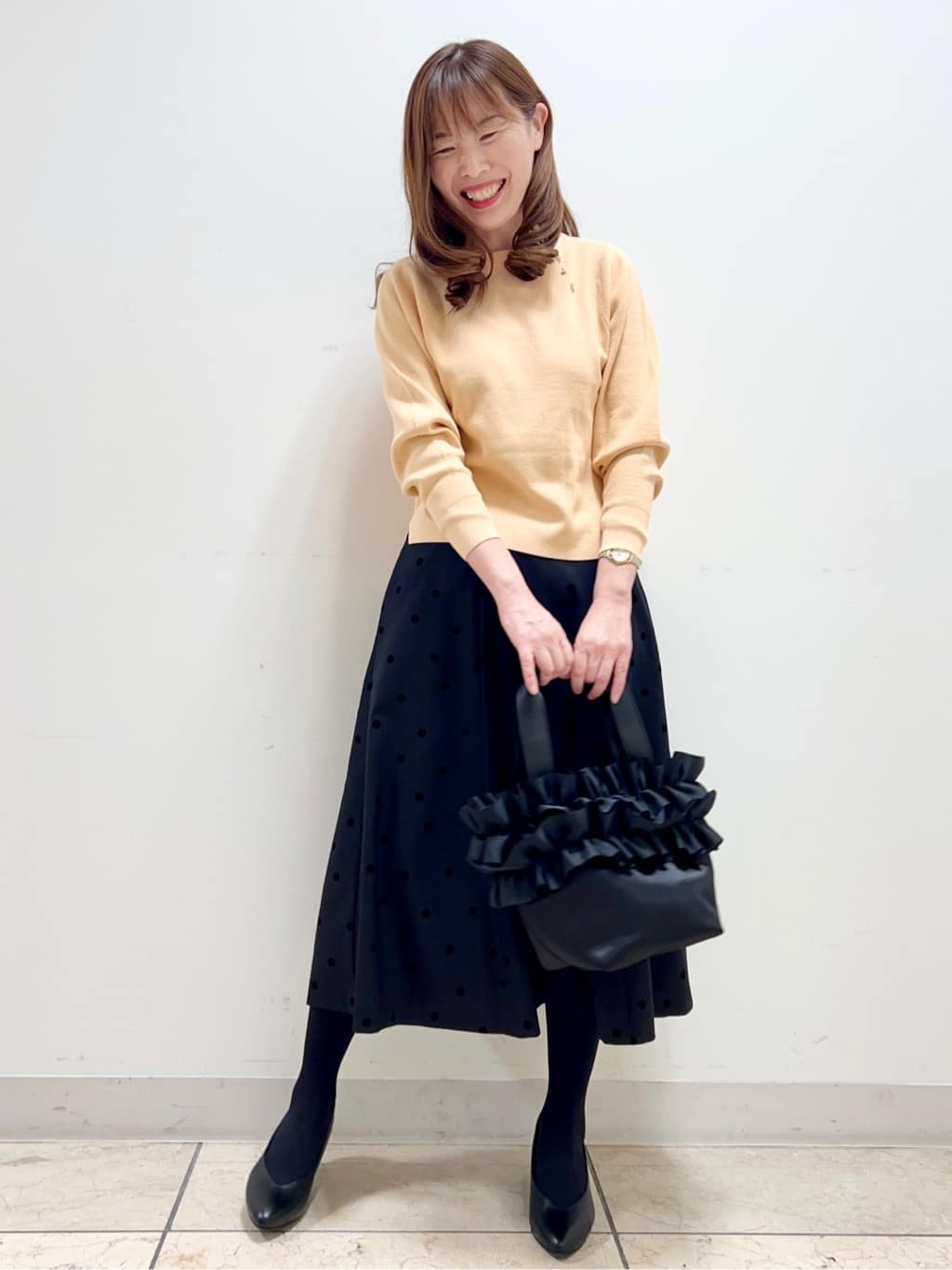 yuさんの「Reflect｜◆【夏SALE／手洗い可】パフスリーブニット」を使ったコーディネート