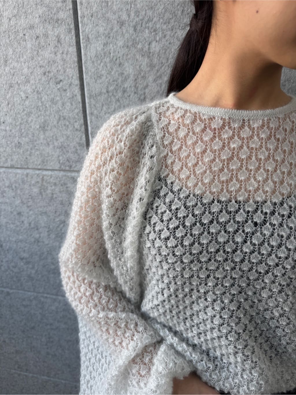 uchi__yamaさんの「CODE A｜2way sheer mohair pullover」を使ったコーディネート