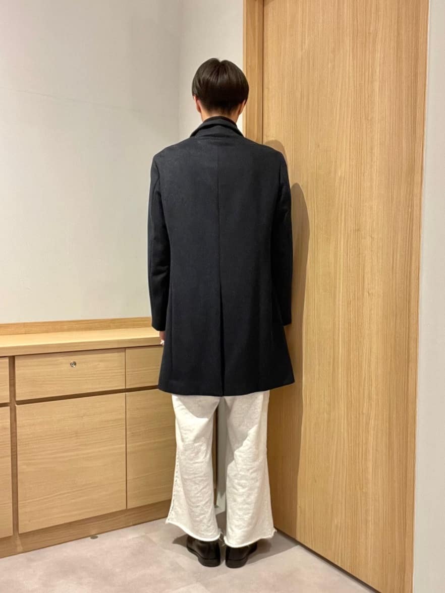 Seiyaさんの「TAKEO KIKUCHI｜【ウールカシミヤブレンド】ビーバー調 スタンドカラー コート」を使ったコーディネート