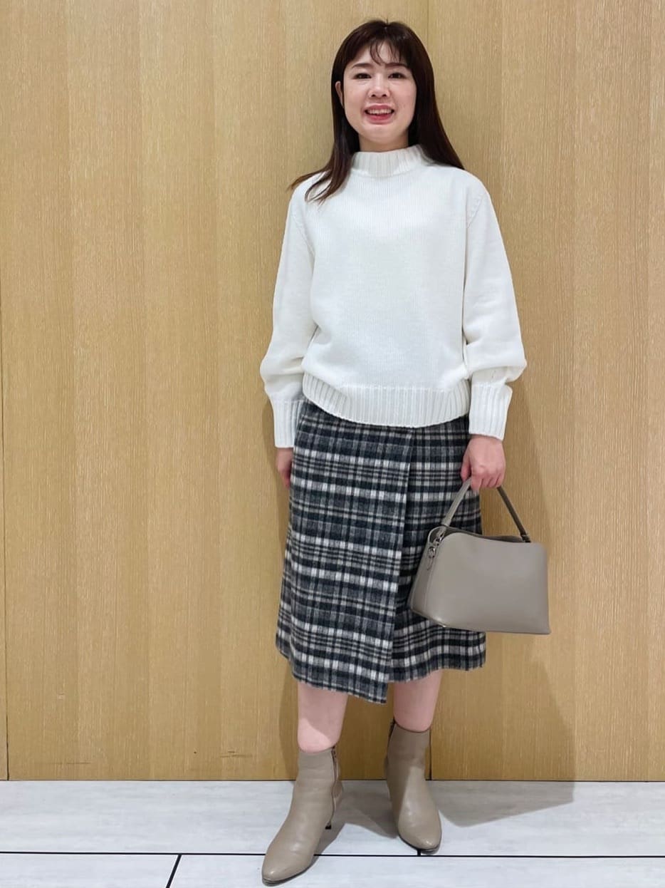 CHISATOさんの「UNTITLED｜◆【洗える/体型カバー】コットンウールプルオーバーニット」を使ったコーディネート
