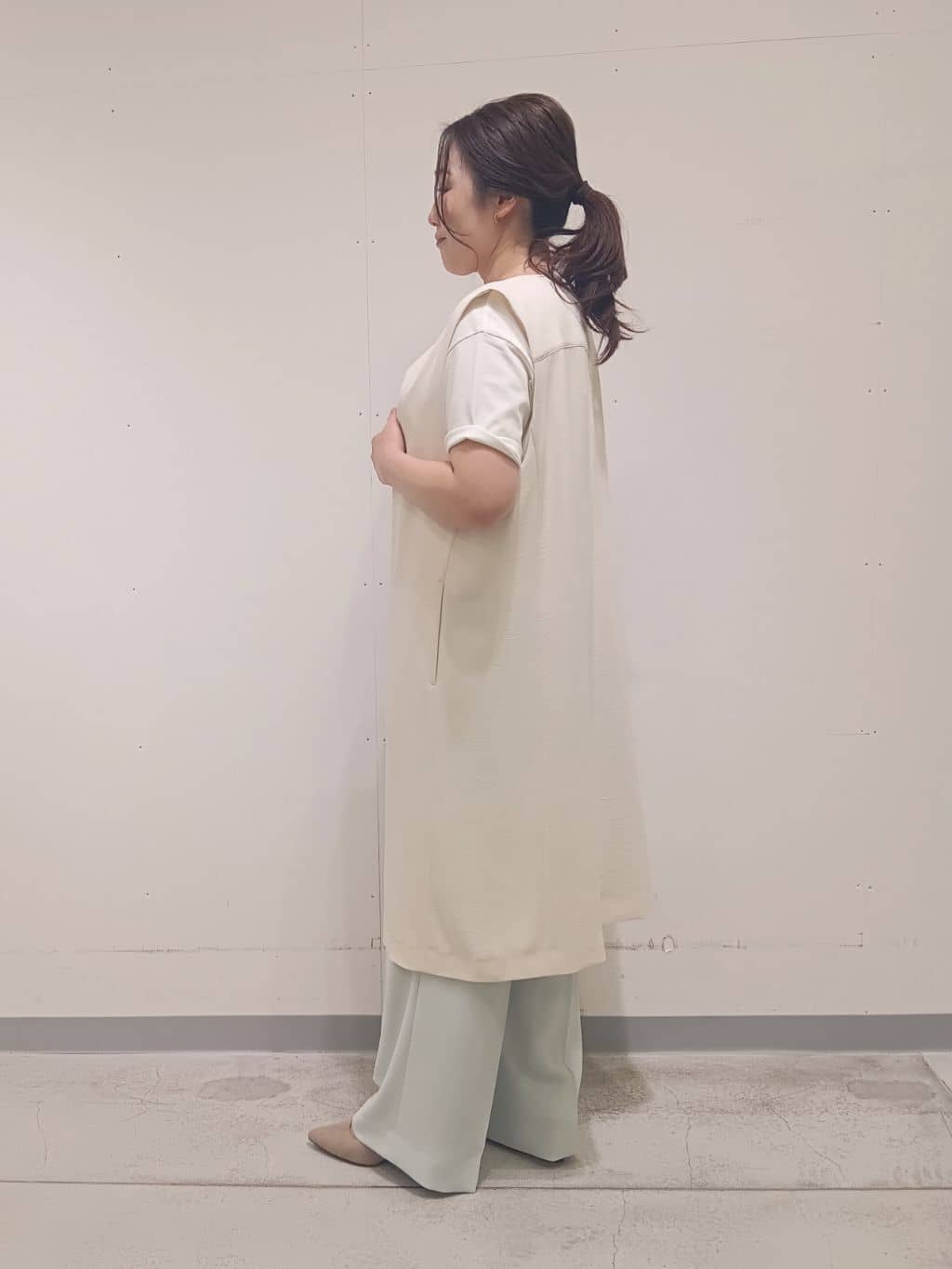 kaoさんの「INDIVI｜◆【着る日傘/遮熱/UVケア】ロングジレジャケット」を使ったコーディネート