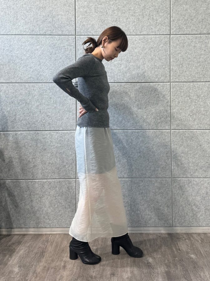 designer yukaさんの「CODE A｜reversible sheer skirt」を使ったコーディネート