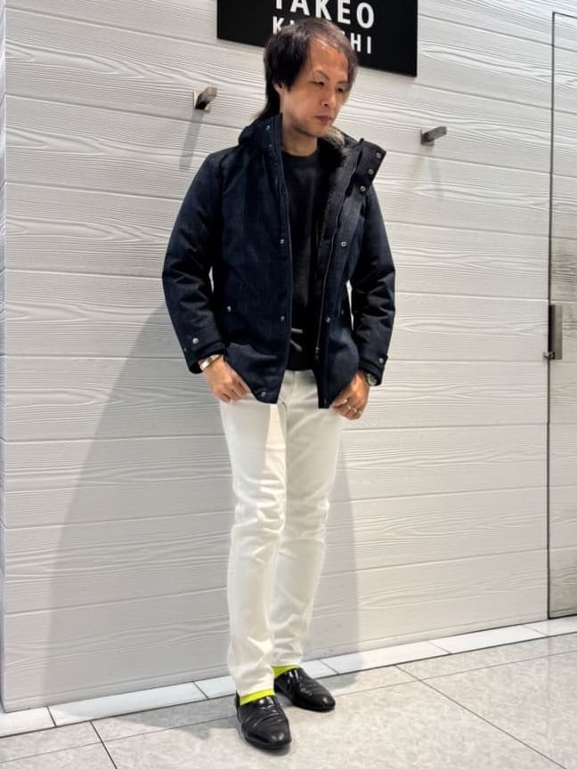 井出恭輔さんの「TAKEO KIKUCHI｜【3WAY】ジャカード グレンチェック ダウンライナー ブルゾン」を使ったコーディネート