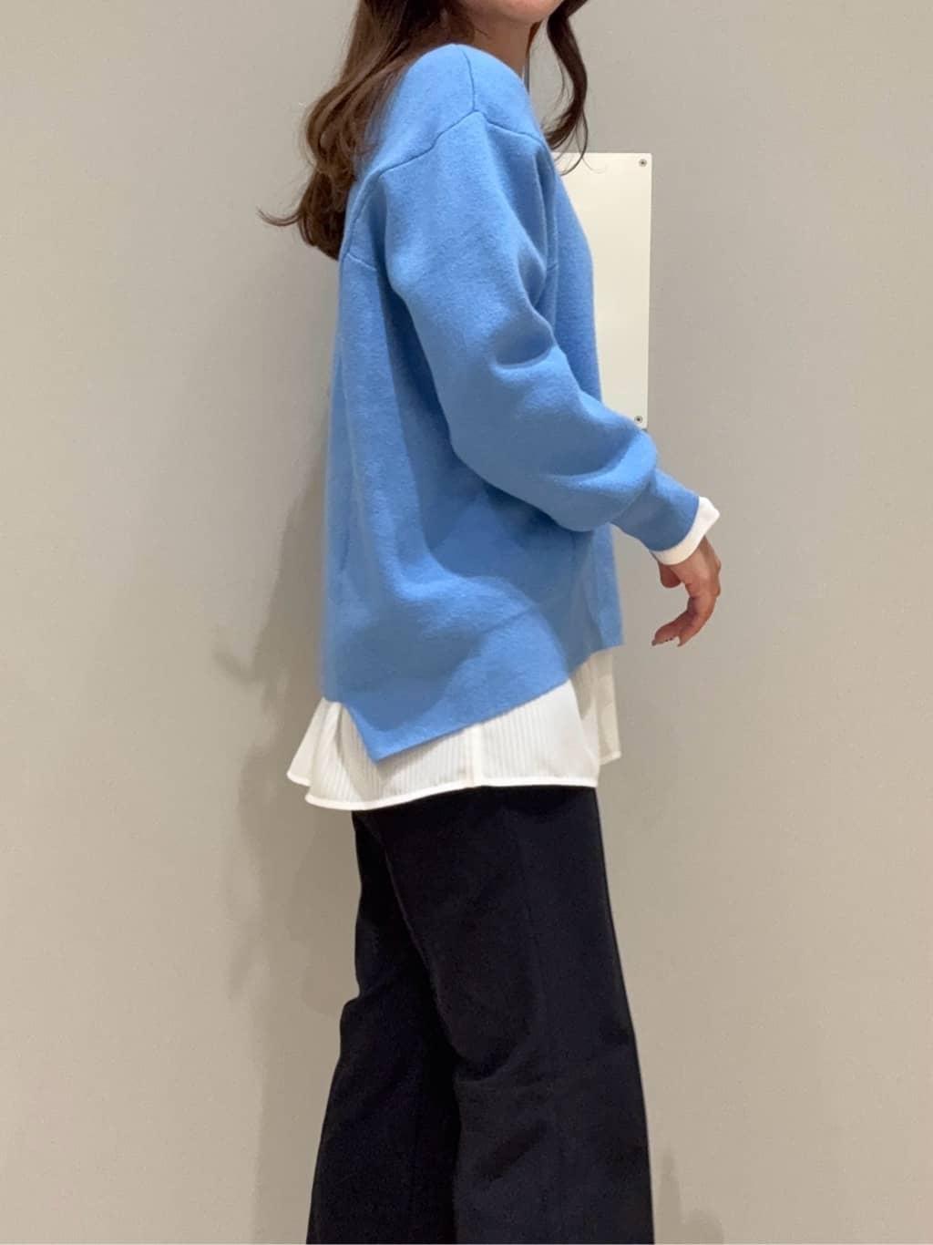 yuriさんの「INDIVI｜◆【コットン＆カシミヤ／洗える】スウェットライクニット」を使ったコーディネート