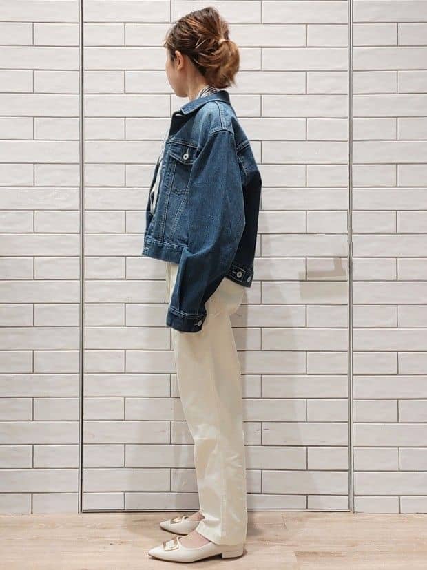 ryonさんの「OPAQUE.CLIP｜◆ストライプボウタイシャツ【洗濯機洗い可】」を使ったコーディネート