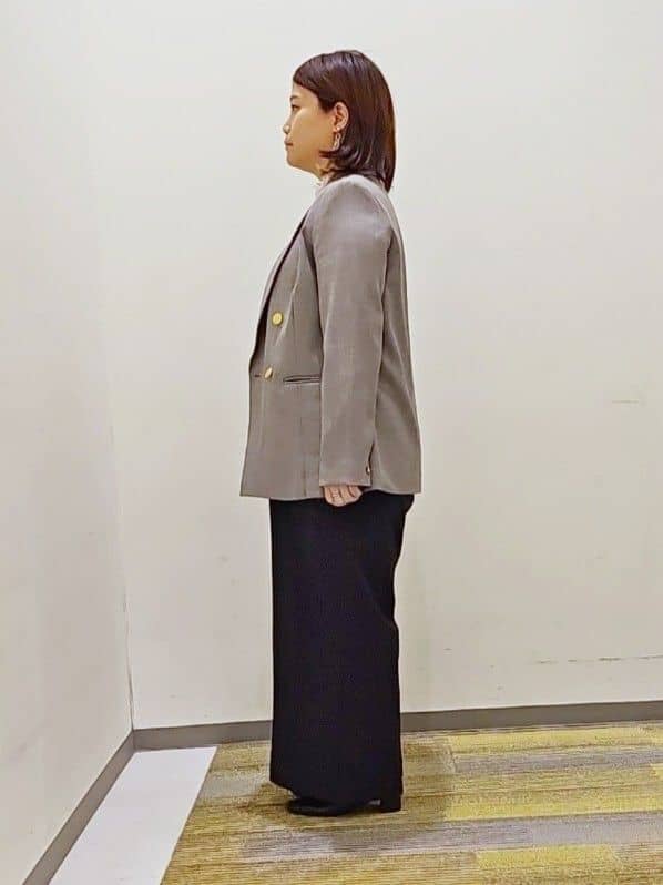 okayuさんの「THE SHOP TK｜◆【ONOFF活躍／セレモニー／通勤】CAVIAN Wブレストジャケット／洗える」を使ったコーディネート
