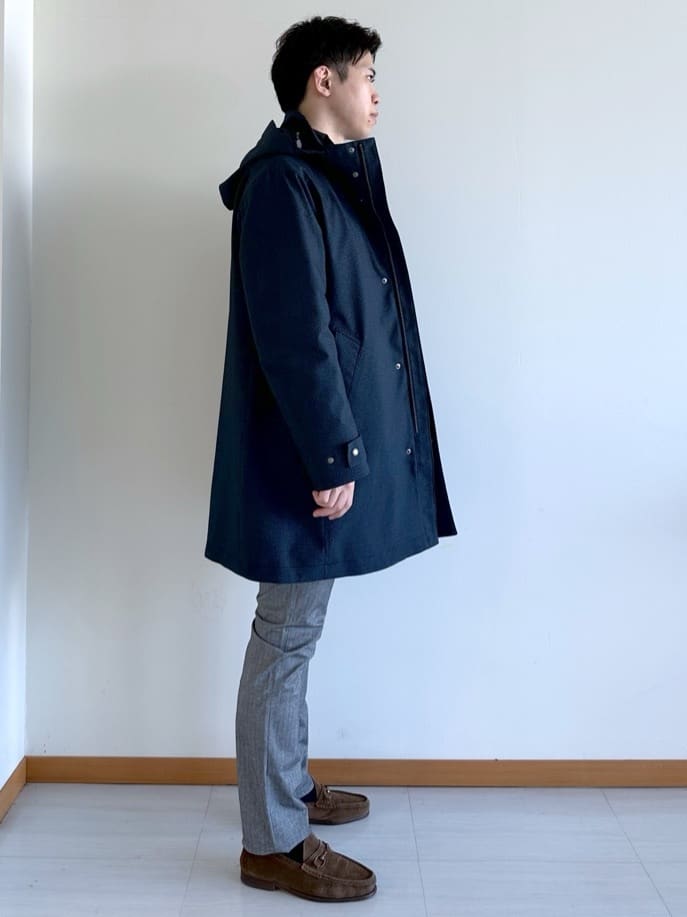 イッシーさんの「TAKEO KIKUCHI｜【3WAY】ハウンズトゥース ダウンライナー コート」を使ったコーディネート