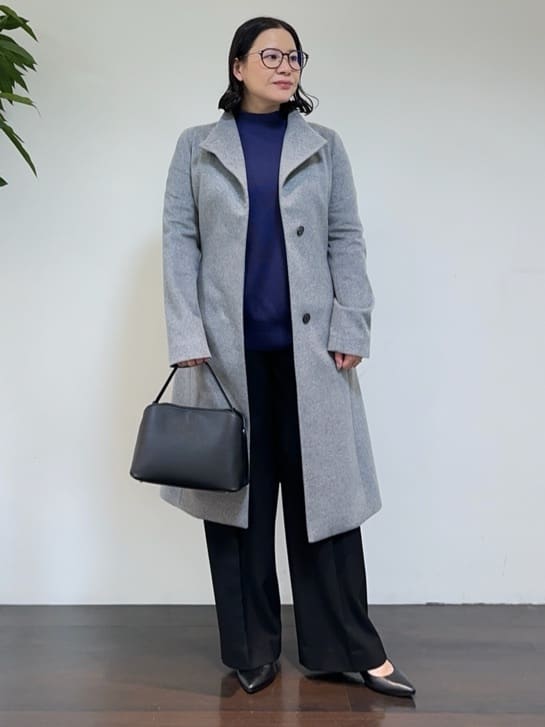 Asamiさんの「UNTITLED｜【日本製／2WAY衿】スタンドカラー ロングコート」を使ったコーディネート