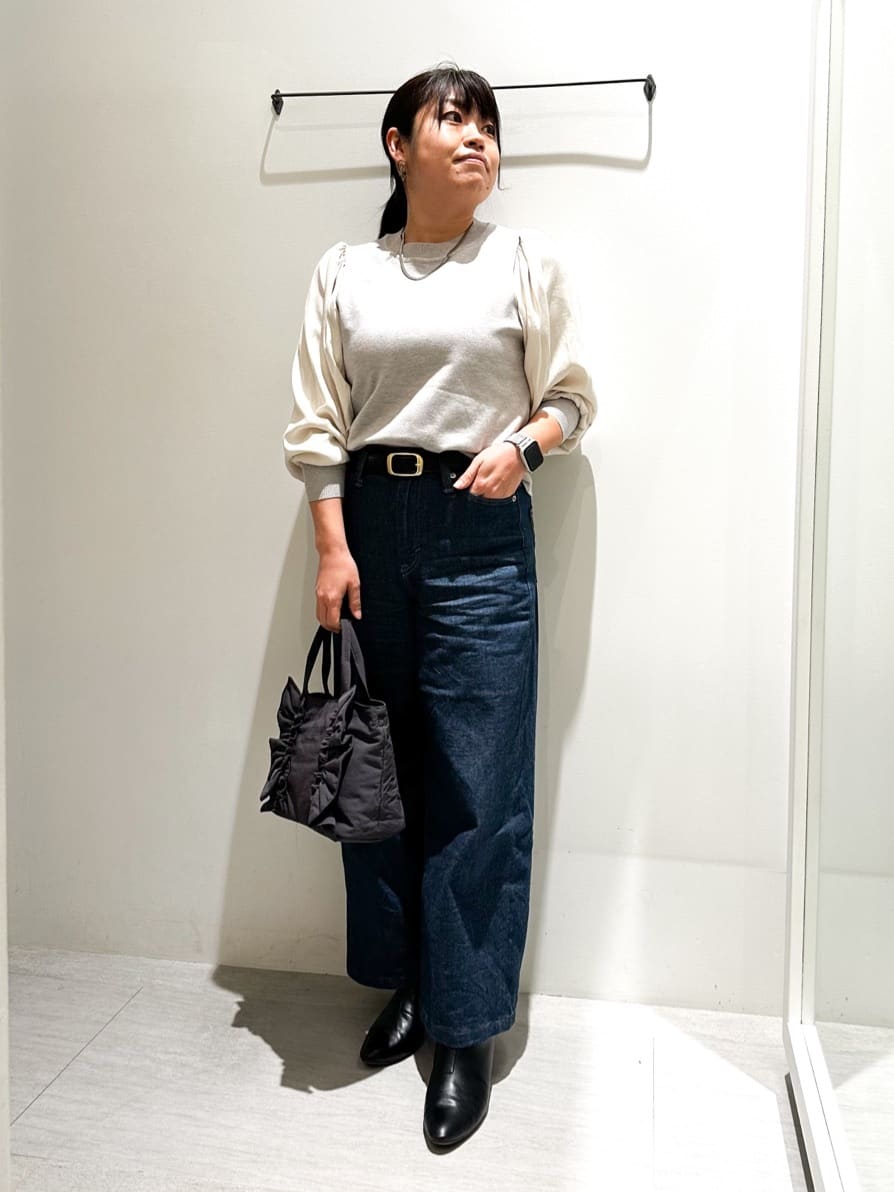 naoさんの「grove｜【SOMETHING&times;grove別注】LISAWIDE DENIM PANTS」を使ったコーディネート