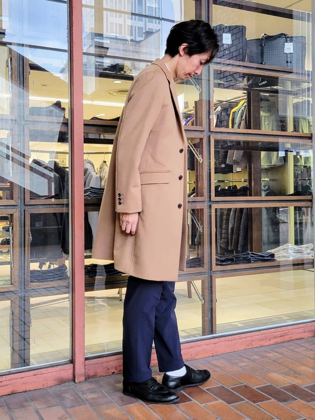 piroyaさんの「TAKEO KIKUCHI｜ウールカシミヤブレンド チェスターコート」を使ったコーディネート