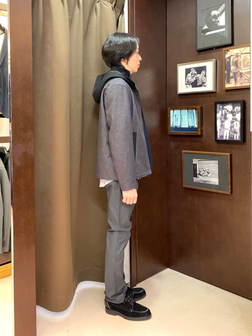 コバヤシさんの「TAKEO KIKUCHI｜【Made in JAPAN】播州織 ヘリンボン ストレート パンツ」を使ったコーディネート