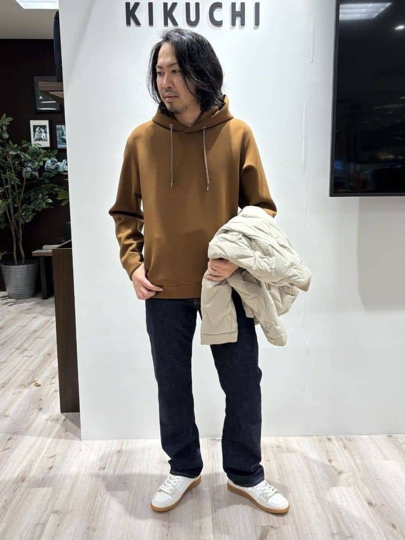 Mr.kさんの「TAKEO KIKUCHI｜【モンスターストレッチ】日本製 ワンウォッシュ デニムパンツ」を使ったコーディネート