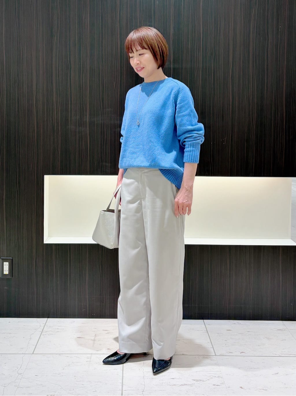 Satoさんの「UNTITLED｜◆【洗える/体型カバー】コットンウールプルオーバーニット」を使ったコーディネート