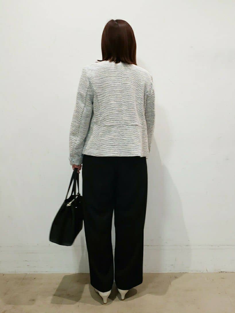 TSUCHIYAさんの「SHOO･LA･RUE｜◆【S-3L】セレモニーからデイリーにも 軽くて柔らかくて着心地の良い カットツイードジャケット」を使ったコーディネート