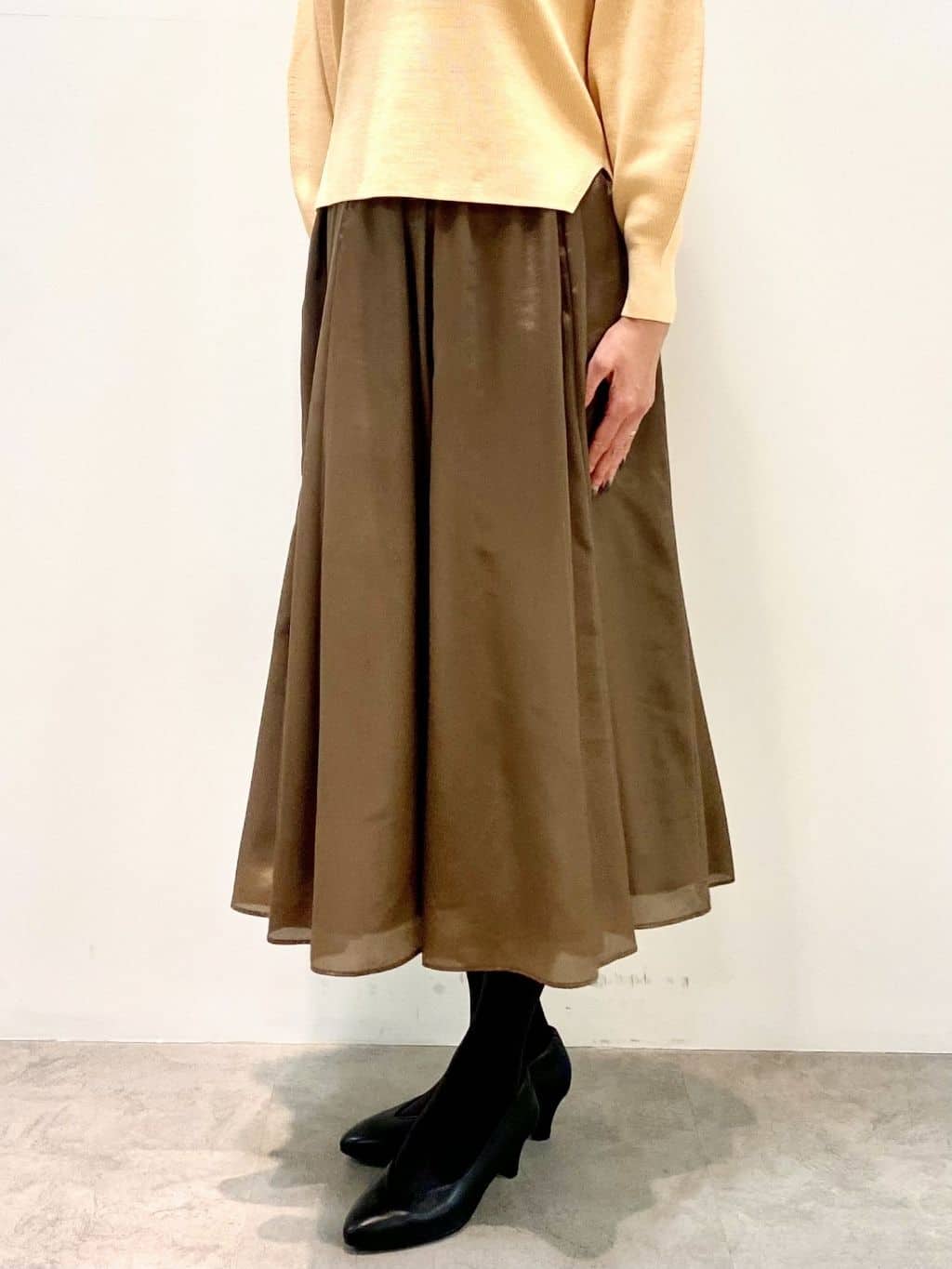 yoshiさんの「Reflect｜◆【夏SALE／手洗い可】パフスリーブニット」を使ったコーディネート