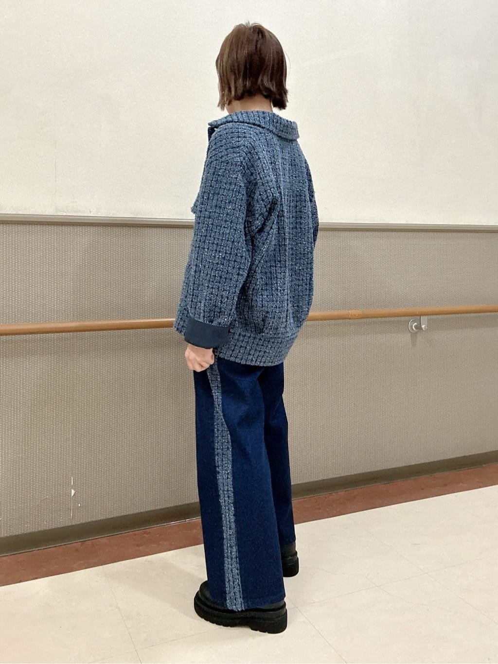 おしらさんさんの「THE SHOP TK｜◆ジャカードデニムジャケット【洗える】」を使ったコーディネート