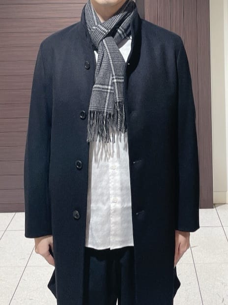 ToyoPさんの「TAKEO KIKUCHI｜【ウールカシミヤブレンド】ビーバー調 スタンドカラー コート」を使ったコーディネート