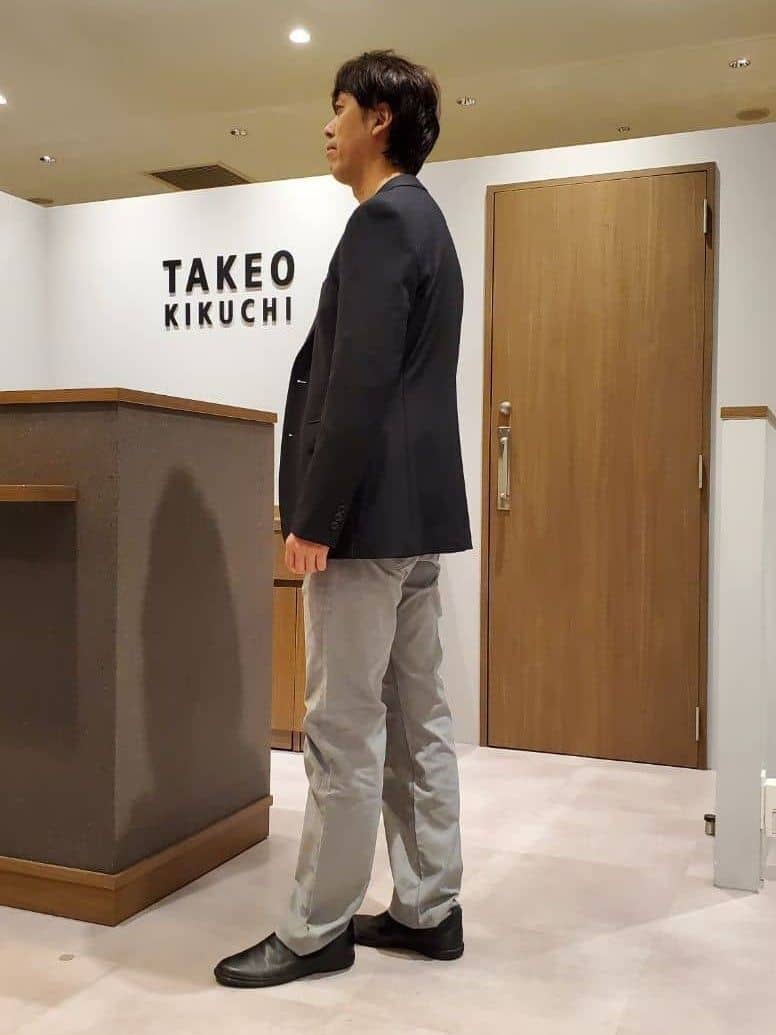 ishidaさんの「TAKEO KIKUCHI｜【Made in JAPAN】播州織 ストレッチ パンツ」を使ったコーディネート