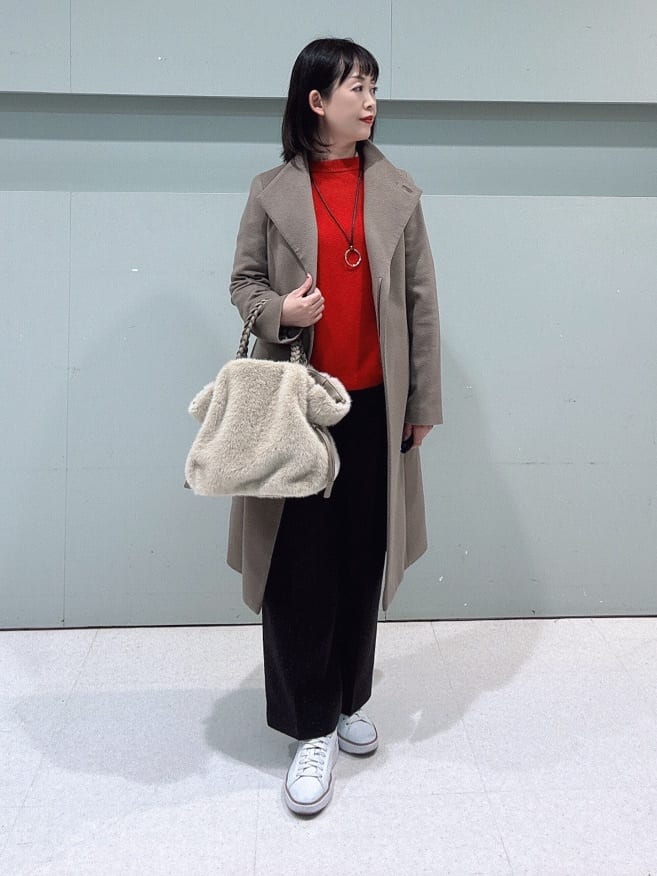 makiさんの「UNTITLED｜【日本製／2WAY衿】スタンドカラー ロングコート」を使ったコーディネート