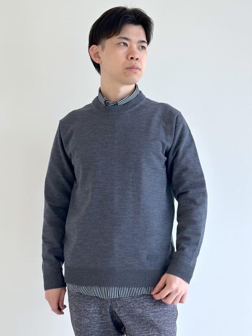 イッシーさんの「TAKEO KIKUCHI｜【ONOFF対応】TRダブルニット ストレッチパンツ」を使ったコーディネート