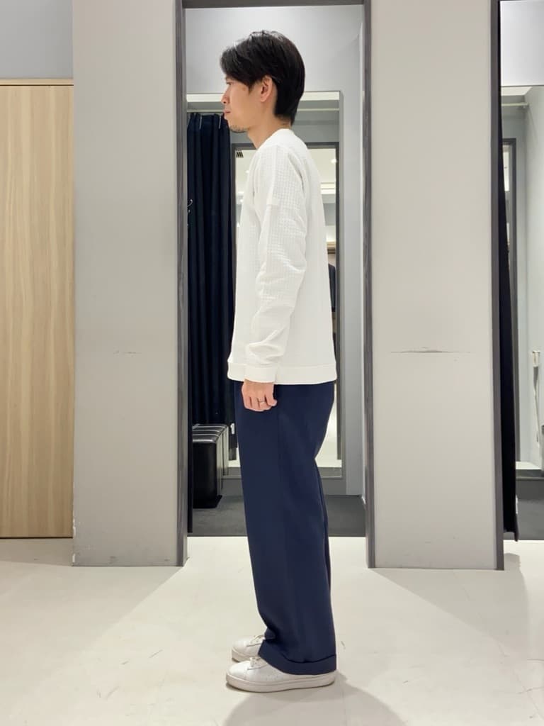 わいずみさんの「TAKEO KIKUCHI｜【抗菌防臭/シーズンレス】シアサッカー ジャージシャツ」を使ったコーディネート