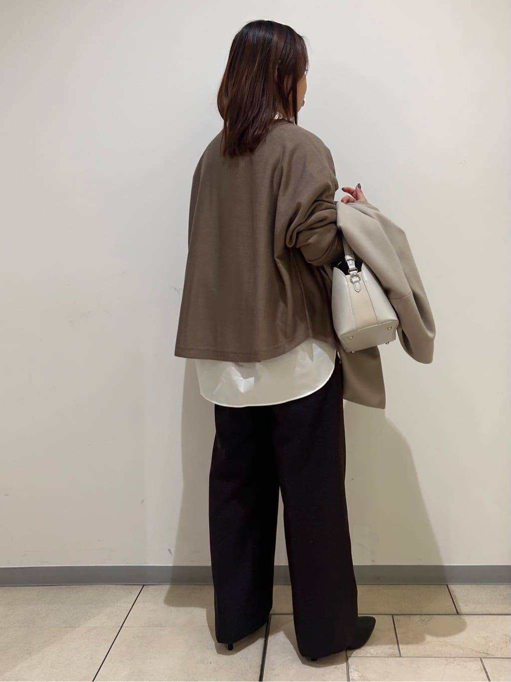 kanoさんの「UNTITLED｜【日本製／通勤／フォーマル】カシミヤ混ノーカラーコート」を使ったコーディネート