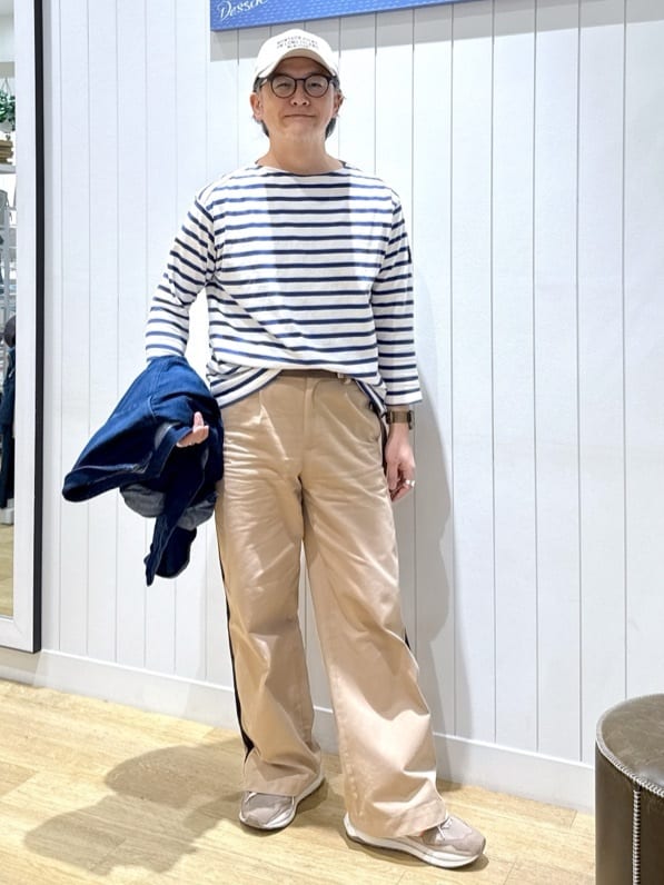 Mae さんの「Dessin｜◆【ユニセックス】ボーダー長袖Tシャツ」を使ったコーディネート