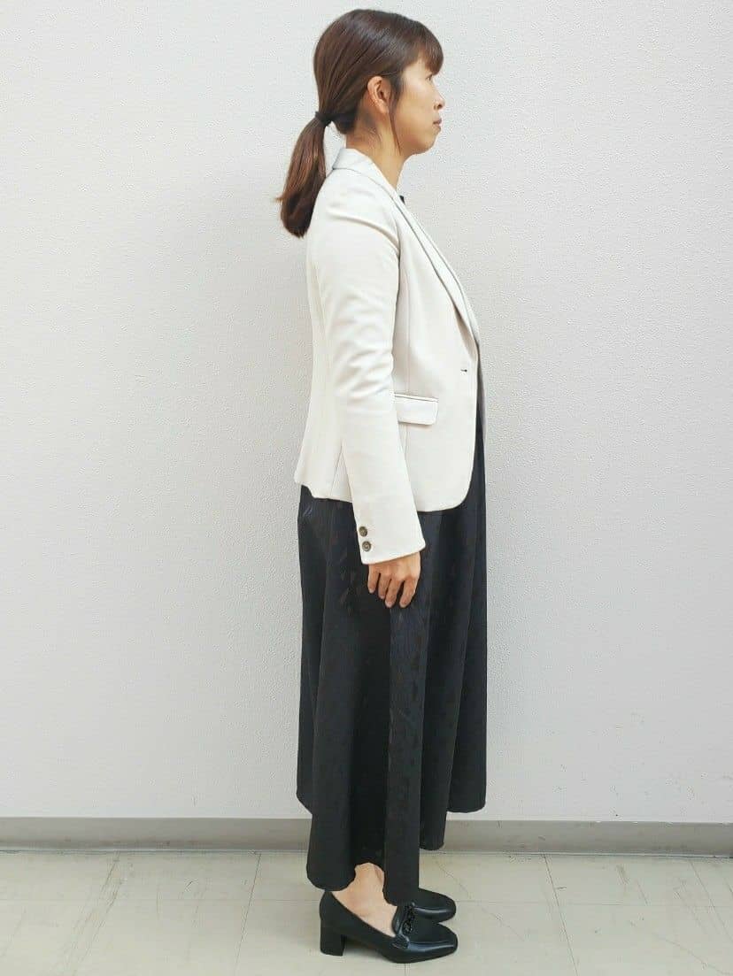 mamiさんの「index｜《5色展開／XS-LLサイズ》ストレッチテーラードジャケット／セットアップ対応【イージーアイロン】」を使ったコーディネート