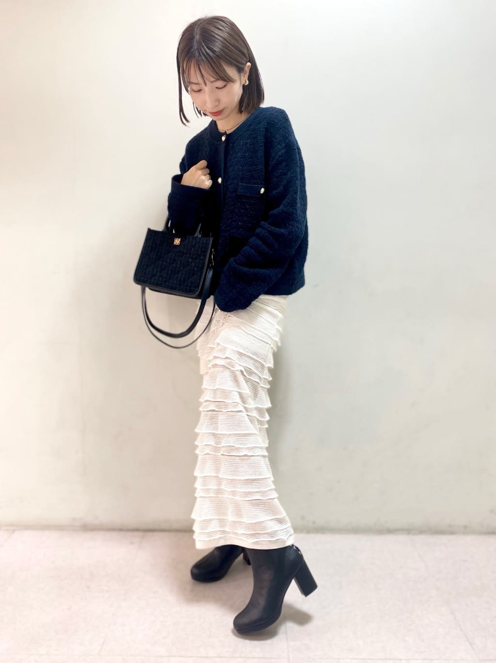 sakiさんの「ESPERANZA｜バックリボンレースアップブーツ」を使ったコーディネート