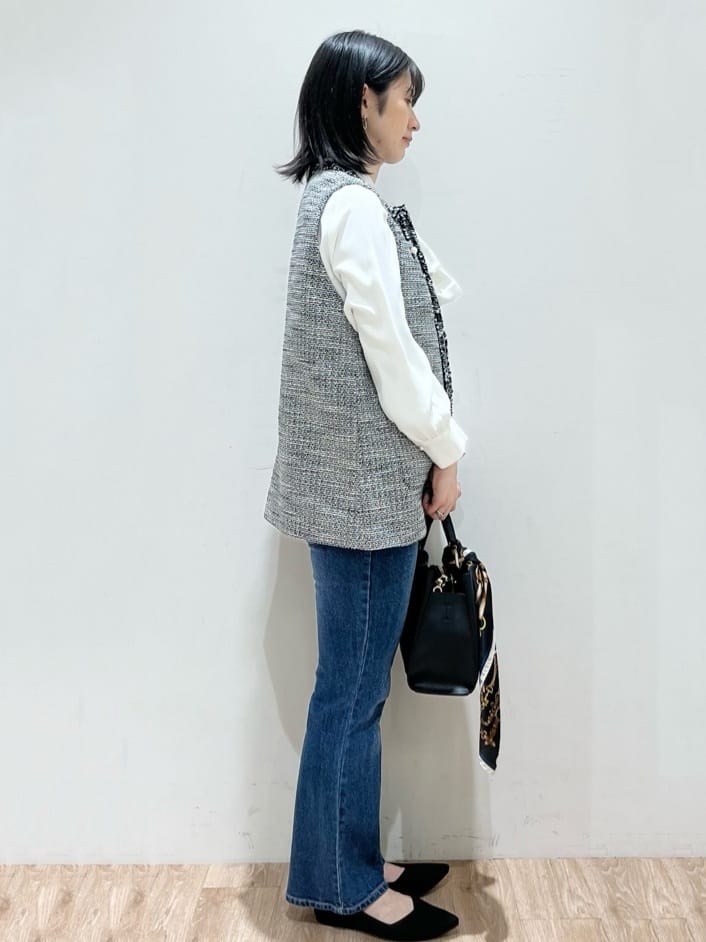 momokoさんの「OPAQUE.CLIP｜◆《通勤対応》ボウタイブラウス【洗濯機洗い可】」を使ったコーディネート