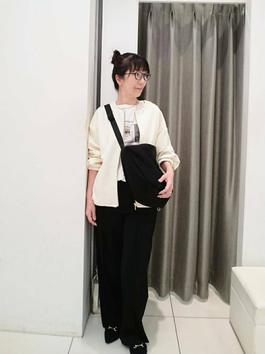YABUさんの「UNTITLED｜◆【洗える/春の軽羽織り】ダンボール ノーカラーブルゾン」を使ったコーディネート