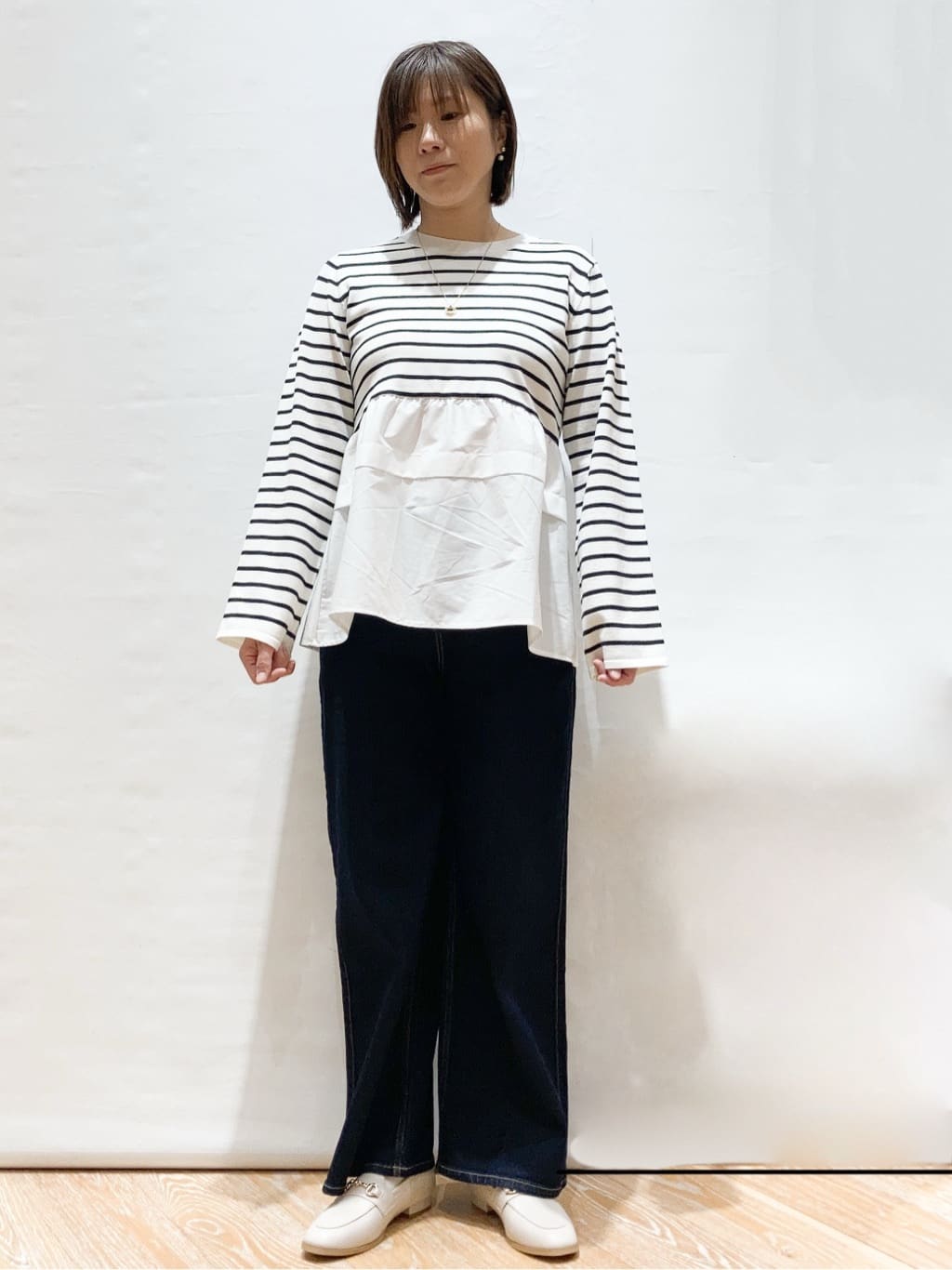 Shihoさんの「OPAQUE.CLIP｜◆ペプラムドッキングニット【洗濯機洗い可】」を使ったコーディネート